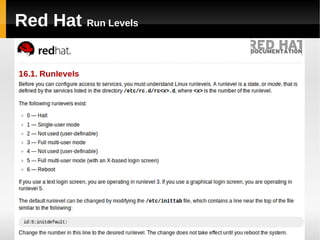 Red Hat Run Levels
 