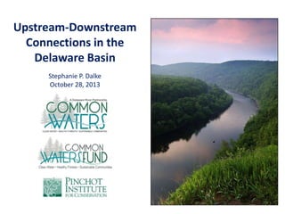 Upstream-Downstream
Connections in the
Delaware Basin
Stephanie P. Dalke
October 28, 2013

 