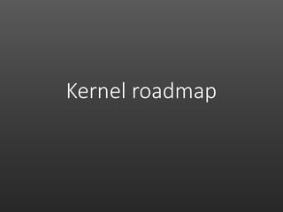 Kernel roadmap
 