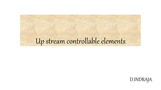 Up stream controllable elements
D.INDRAJA
 