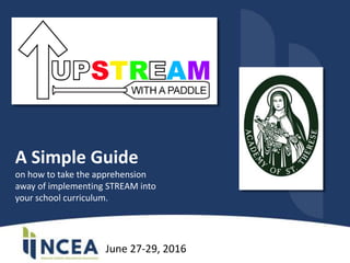 Presenter Information
Additional Information
A Simple Guide
on how to take the apprehension
away of implementing STREAM into
your school curriculum.
June 27-29, 2016
 
