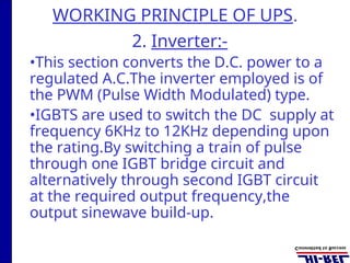 UPS Workshop , Details , working Principle | PPT