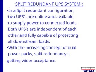 Split Ups UPS Workshop , Details , working Principle | PPT