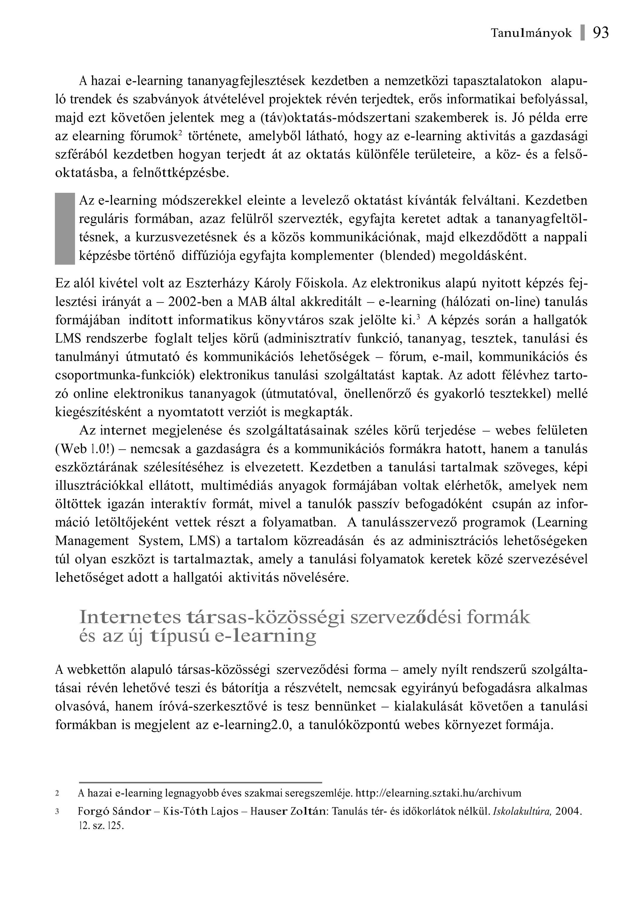Forgó Sándor: Az  új média és az elektronikus tanulás