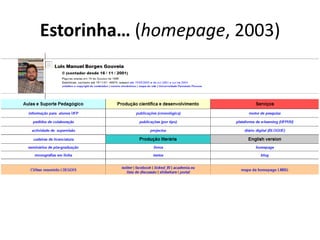 Estorinha… (homepage, 2003)