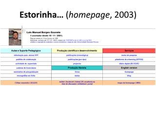 Estorinha… (homepage, 2003)<br />