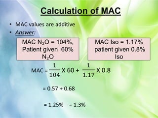 Normal Mac Cot Uptake and distribution of inhaled anesthetic | PPTX