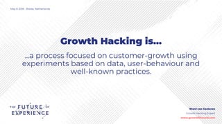 Ward van Gasteren
Growth Hacking Expert
www.growwithward.com
May 8 2018 - Breda, Netherlands
Growth Hacking is...
...a pro...