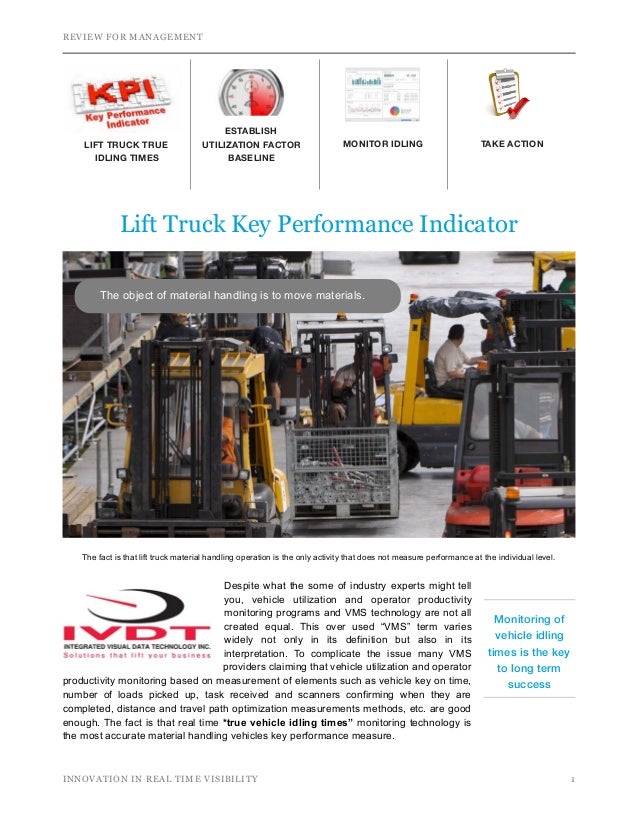 Forklift Key Performance Indicator KPI