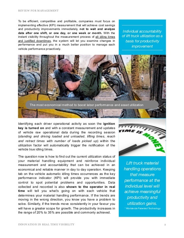 Forklift Key Performance Indicator KPI