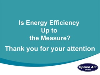 Is Energy Efficiency  Up to  the Measure? Thank you for your attention 