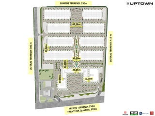 LATERALTERRENO:300m
FUNDOS TERRENO: 330m
LATERALTERRENO:410m
20,15m
10,00m
10,00m
43,00m
30,00m
67,58m
23,00m
 