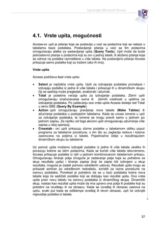 Upit Examples Uputstvo access2007 | PDF