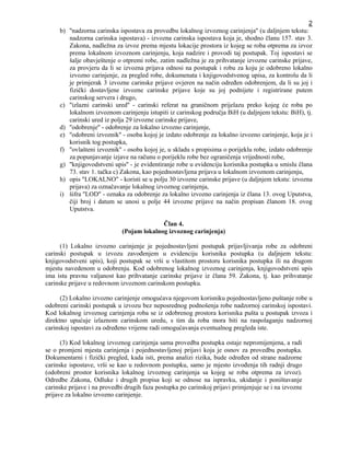 Uputstvo za lokalno izvozno carinjenje | PDF