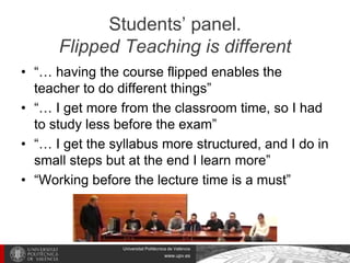 Flipped Classroom project at UPV