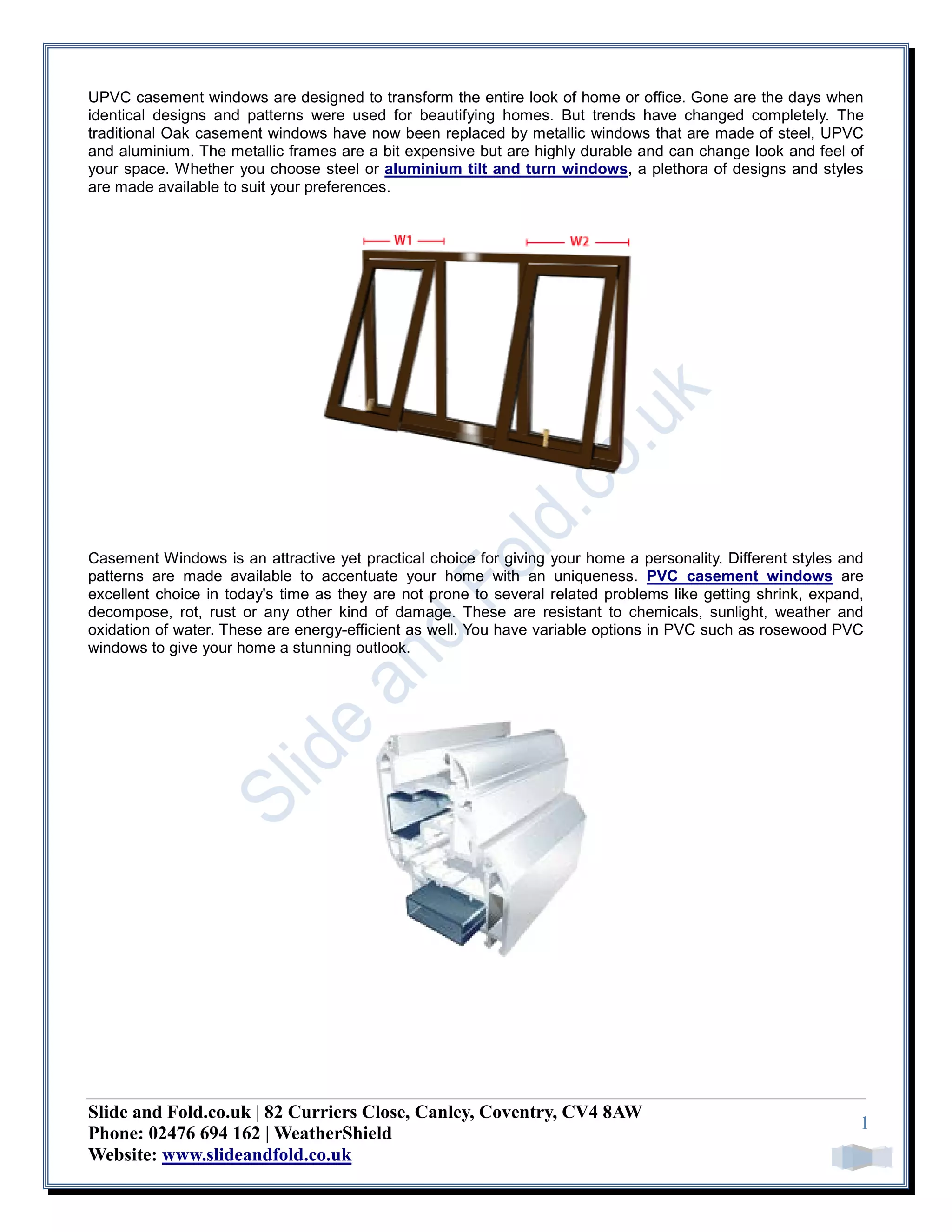 Upvc Window Brochure.pdf UPVC CASEMENT WINDOWS | PDF
