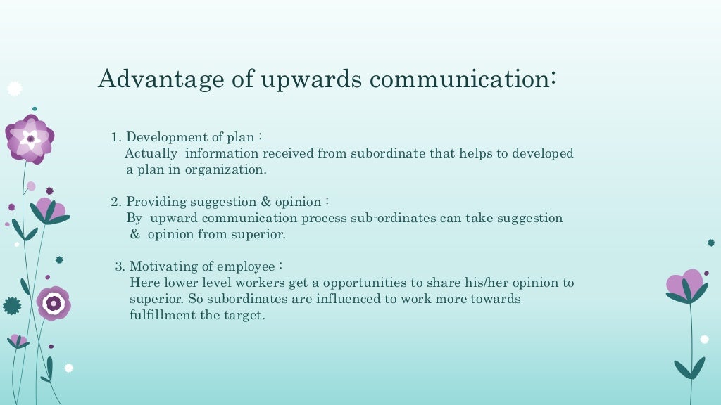 Upward & downward communication