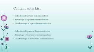 Upward & downward communication | PPTX