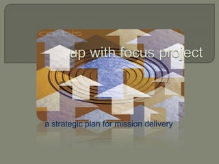 a strategic plan for mission delivery
 