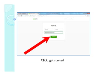Click get startedg
 