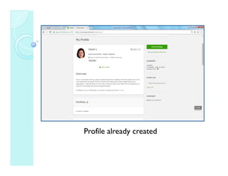 Profile already created
 