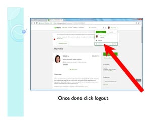 Once done click logoutg
 