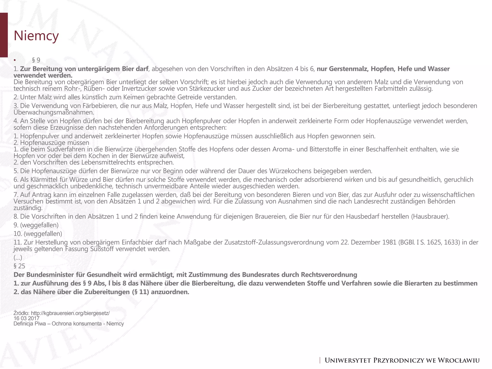 Prawo i ekonomia w piwowarstwie