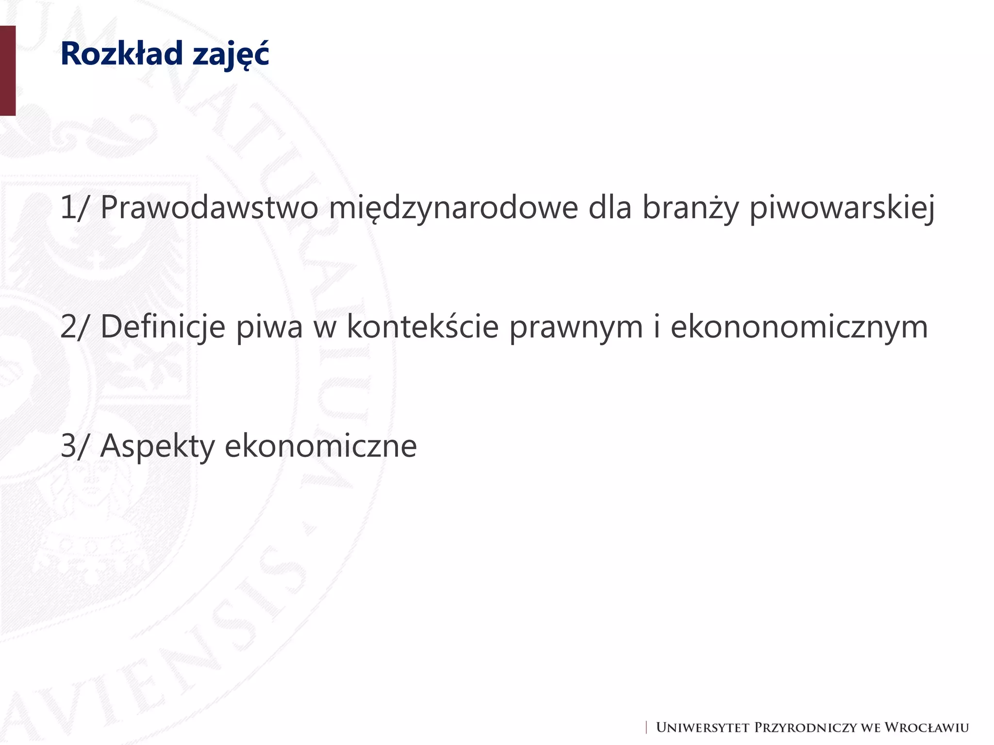 Prawo i ekonomia w piwowarstwie