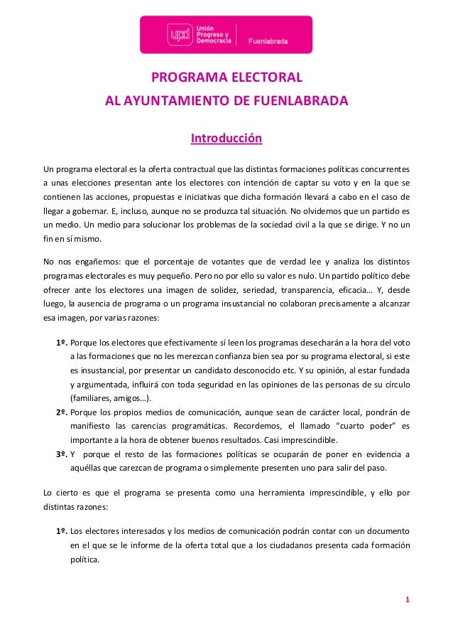 UPyD Programa Electoral 2015