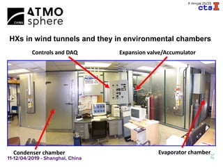 A
P. Hrnjak 25/29
HXs in wind tunnels and they in environmental chambers
Condenser chamber Evaporator chamber
Expansion valve/AccumulatorControls and DAQ
 