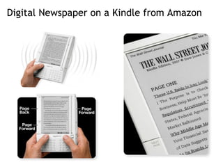 Digital Newspaper on a Kindle from Amazon 