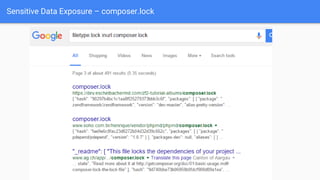 Sensitive Data Exposure – composer.lock
 