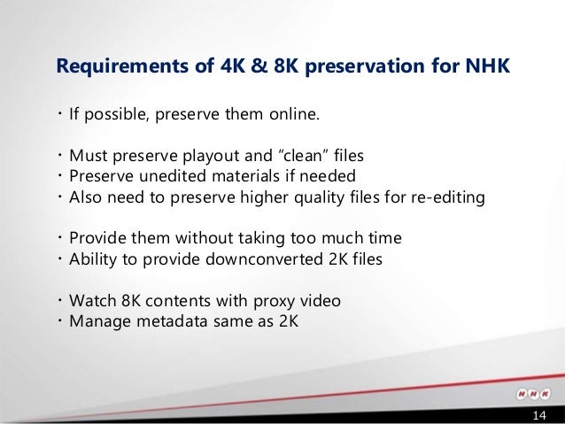 Arai How To Preserve And Provide 4k Contents Online Arai How To Preserve And Provide 4k Contents Online