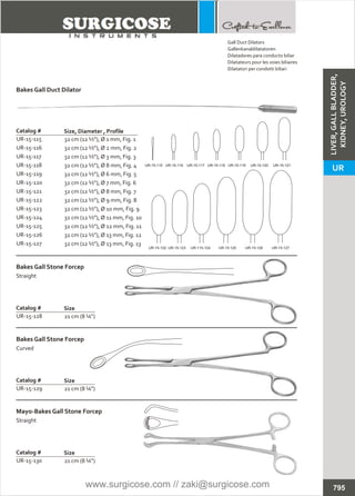 LIVER, GALL BLADER, KIDNEY, UROLOGY INSTRUMENTS [SURGICOSE] | PDF