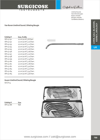LIVER, GALL BLADER, KIDNEY, UROLOGY INSTRUMENTS [SURGICOSE] | PDF