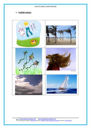 URA ETA AIREA, EGOKITZAPENA

 Irudiak moztu:

16

www.hipialtza.blogspot.com

www.margarigela.blogspot.com

Piktogramen egilea: Sergio Palao Jatorria: ARASAAC (http://catedu.es/arasaac/) Lizentzia: CC (BY-NC-SA)

 