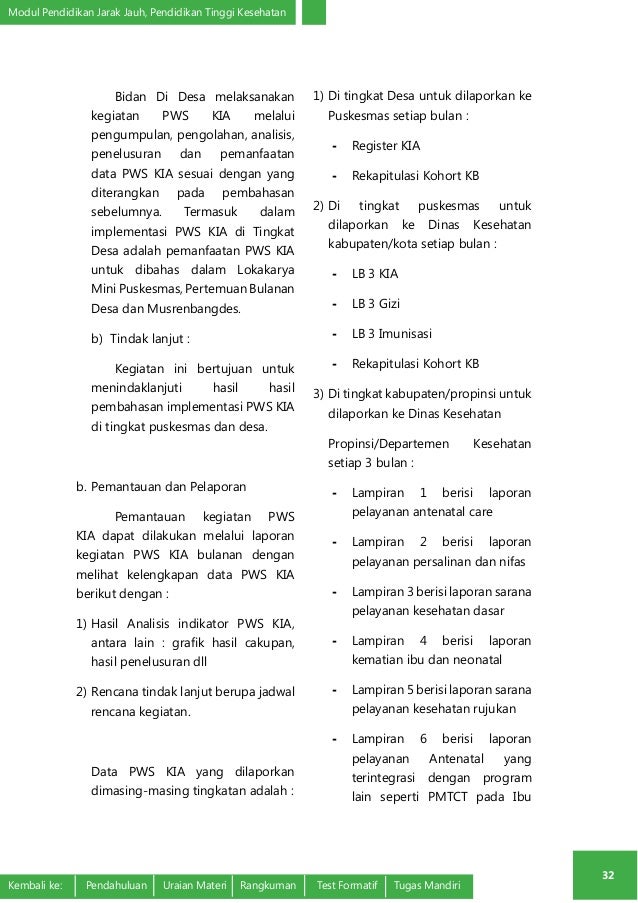 Pemantauan Wilayah Setempat Kesehatan Ibu Dan Anak Pws Kia