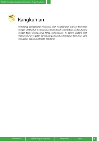 evaluasi dan rencana tindak lanjut | PDF