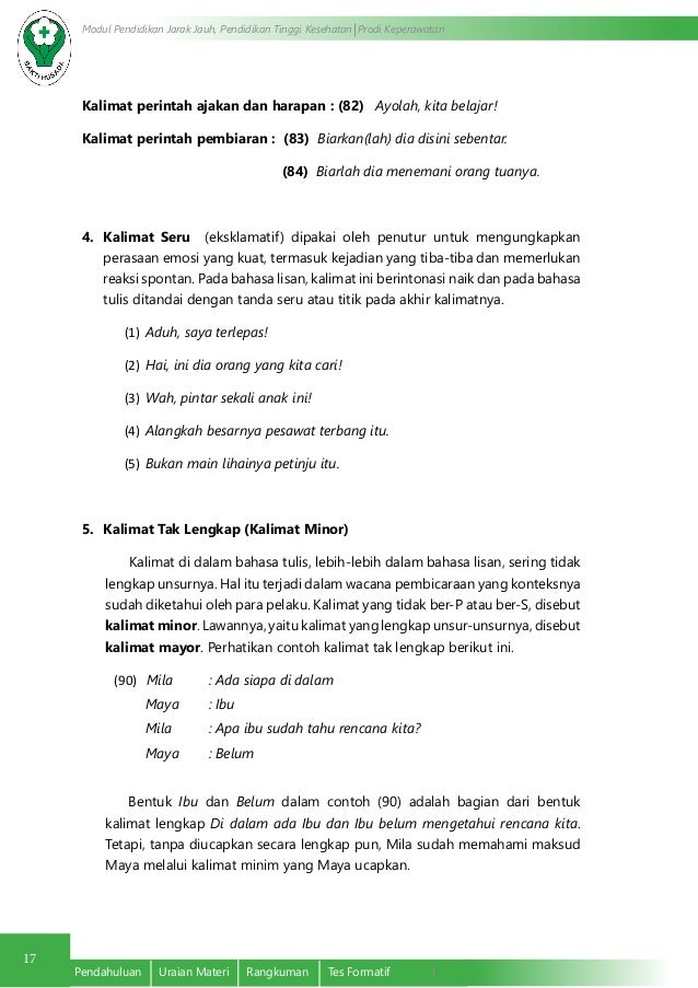 Tata Kalimat Bahasa Indonesia yang Efektif