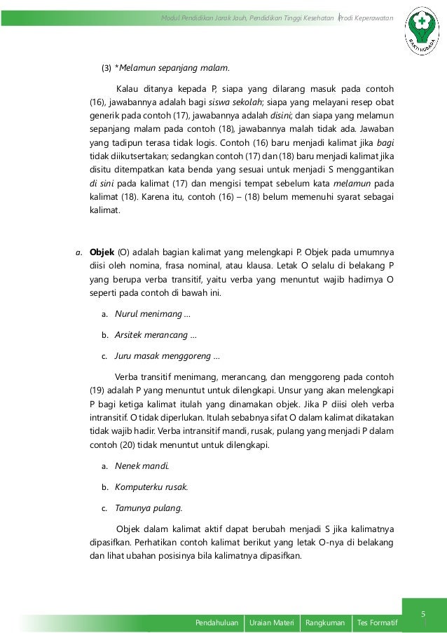 Tata Kalimat Bahasa Indonesia yang Efektif