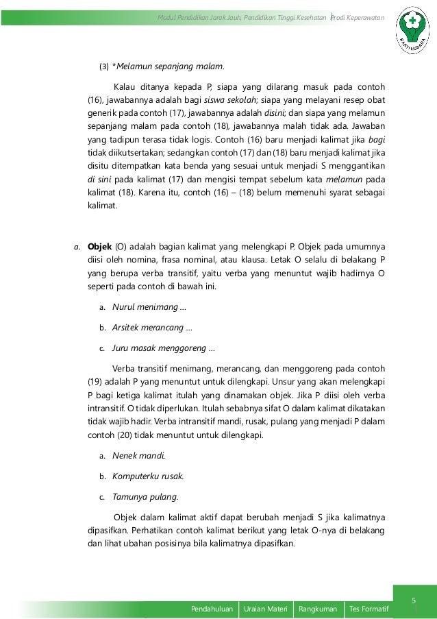 Tata Kalimat Bahasa Indonesia yang Efektif Tata Kalimat Bahasa Indonesia yang Efektif