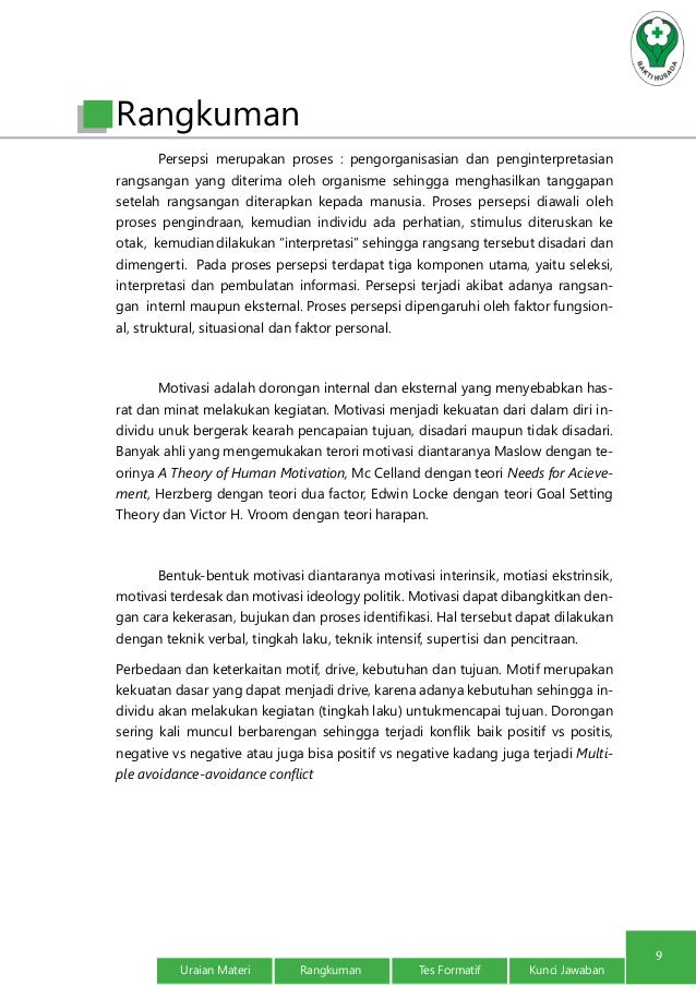 Persepsi dan Motivasi