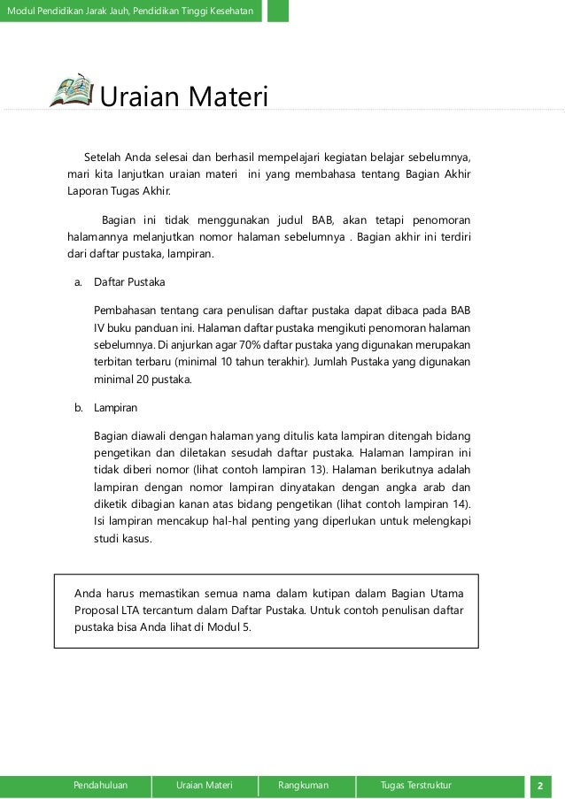 tugas akhir beasiswa proposal Akhir Tugas Proposal Bagian Laporan Akhir