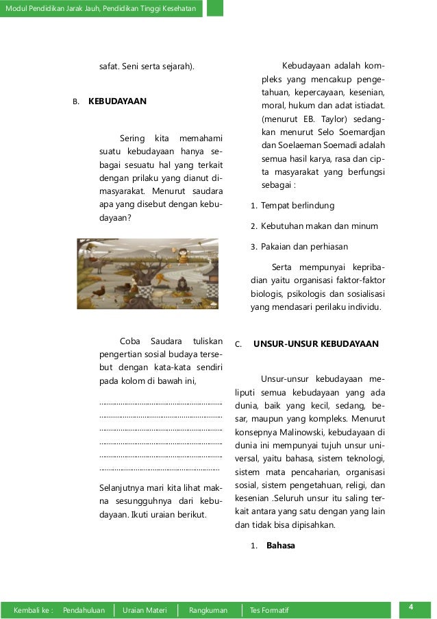 Pengantar dan Konsep Ilmu Sosial Budaya Dasar