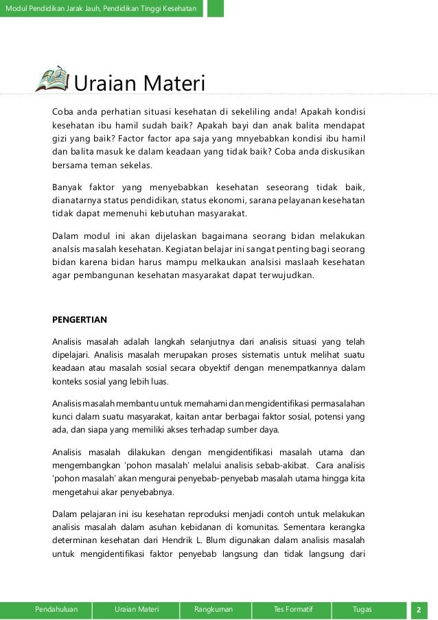 Analisis Masalah Dalam Kebidanan Komunitas