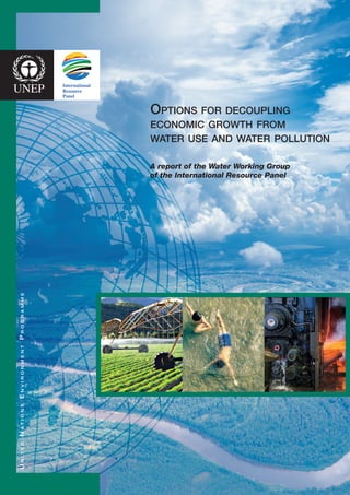 A report of the Water Working Group
of the International Resource Panel
OPTIONS FOR DECOUPLING
ECONOMIC GROWTH FROM
WATER USE AND WATER POLLUTION
UNITEDNATIONSENVIRONMENTPROGRAMME
 