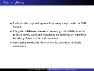 Improving Neural Abstractive Text Summarization with Prior Knowledge | PPT