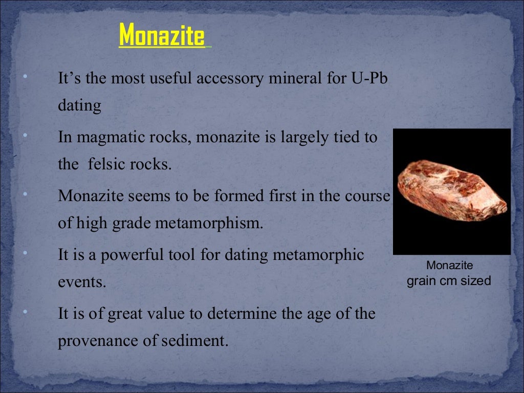 Uranium lead method of rock dating