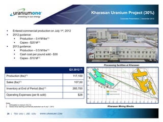 Uranium One, Inc. Corporate Presentation | PDF