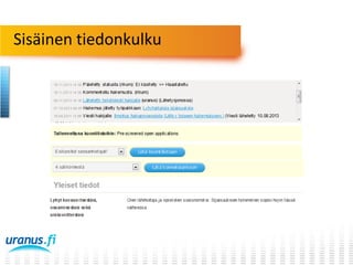 Sisäinen tiedonkulku

 